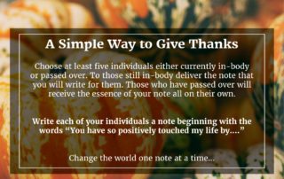 Simple way to give thanks - Tom Bird